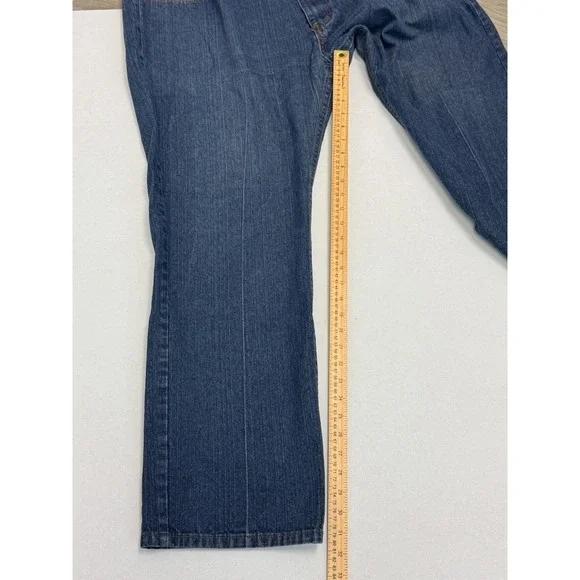 Enyce A Sean Combs Co Jeans Mens 48/32 Blue Denim Embroidered Logo Relaxed Fit - Picture 7 of 10